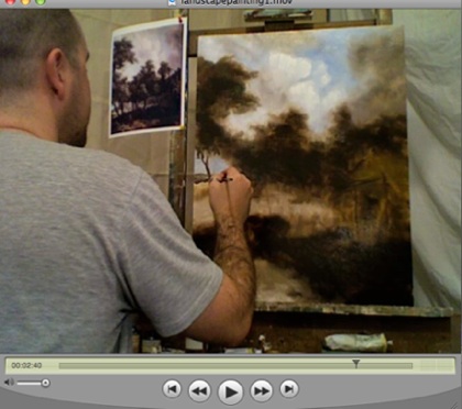 oil painting lesson screen